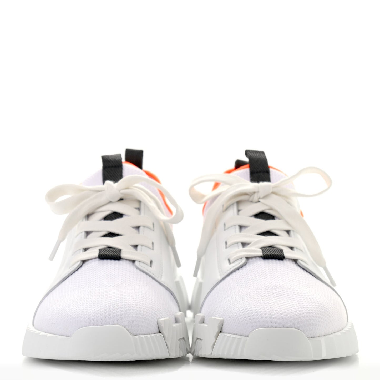 Knit Calfskin Mens Depart Sneakers 40 White