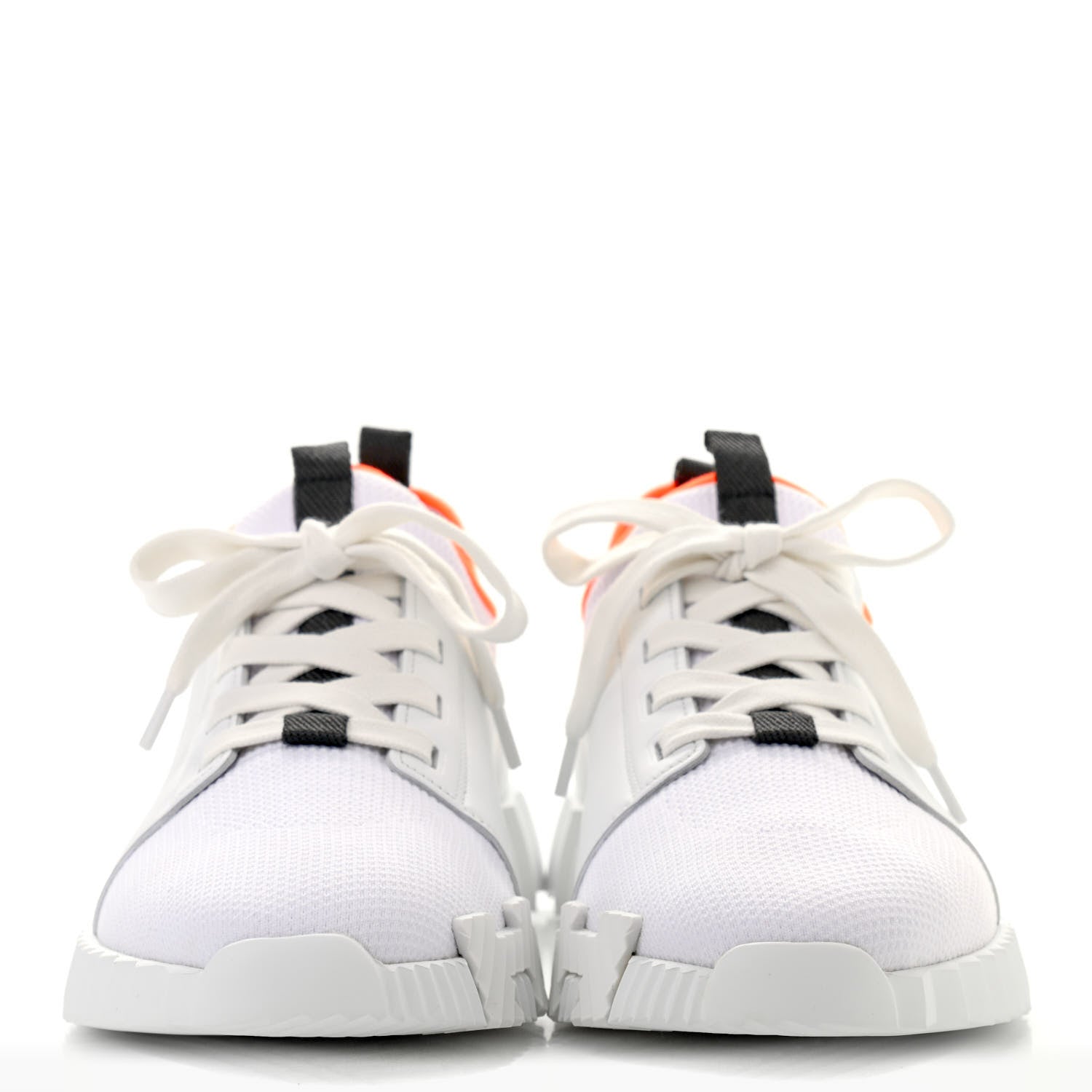Hermes Knit Calfskin Mens Depart Sneakers 40 White 2 of 8
