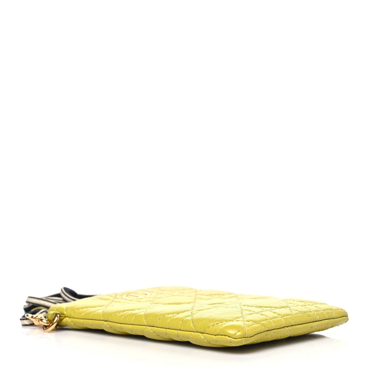 Christian Dior Supple Calfskin Cannage Caro Multifunctional Pouch Lime 4 of 9