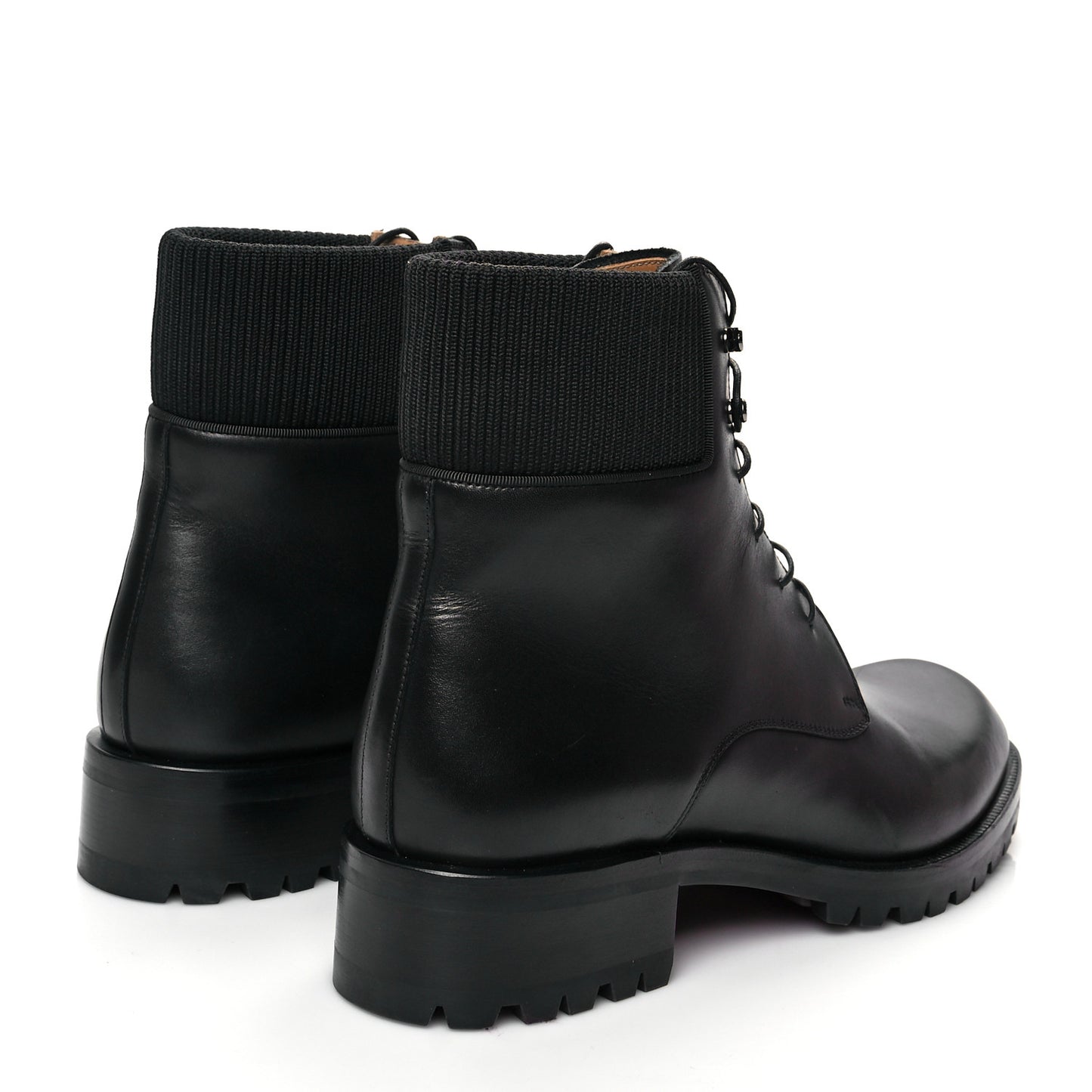 Calfskin Mens Trapman Flat Boots 43 Black