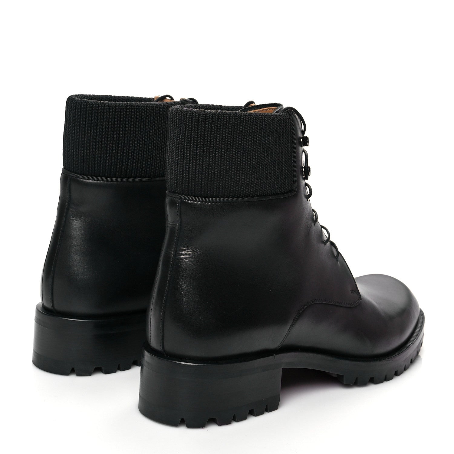 Christian Louboutin Calfskin Mens Trapman Flat Boots 43 Black 4 of 7