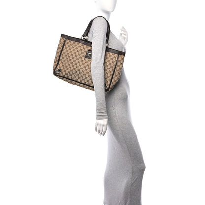 Gucci Monogram Large Abbey Tote Dark Brown 2 of 12