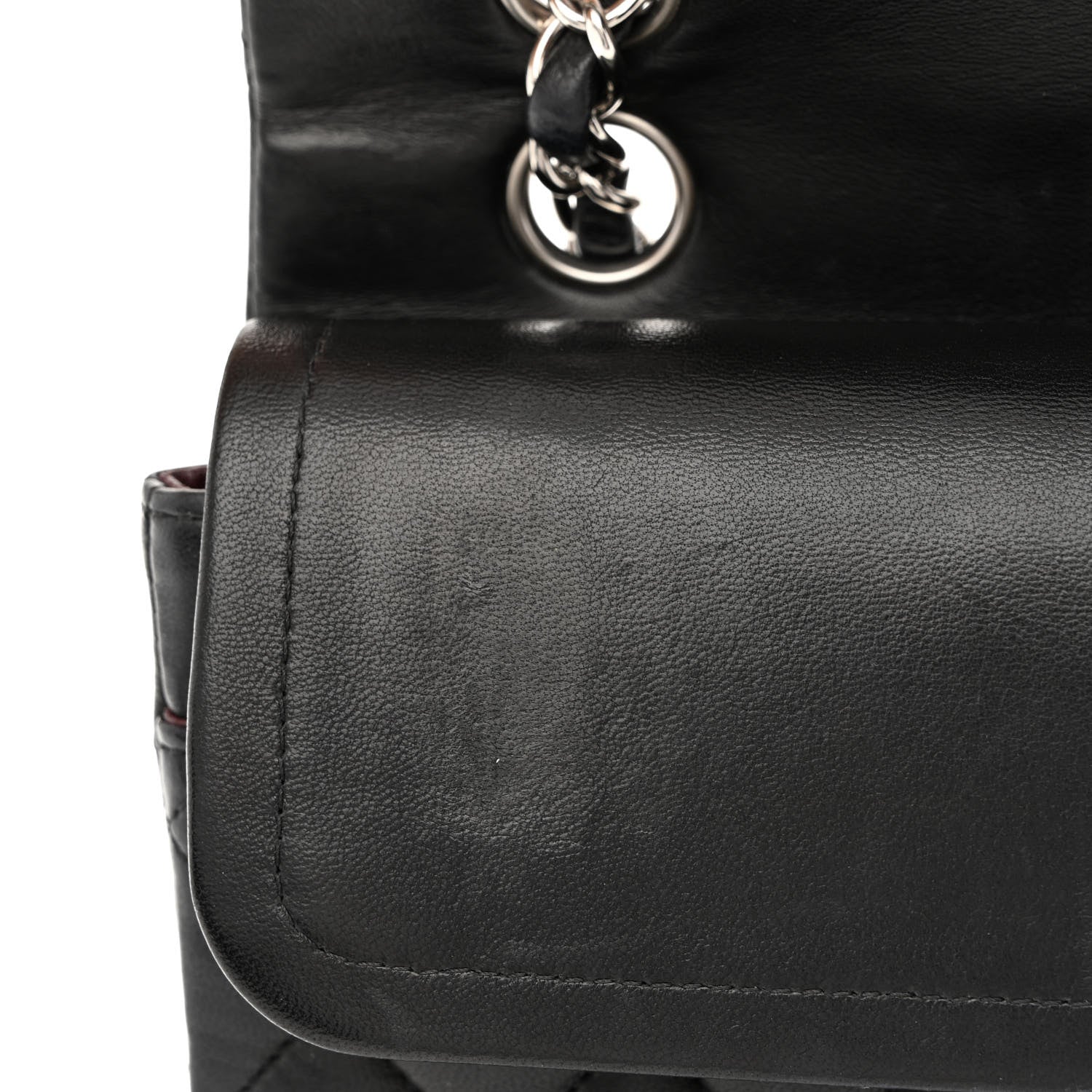 Chanel Lambskin Quilted Medium Double Flap Black 11 of 13