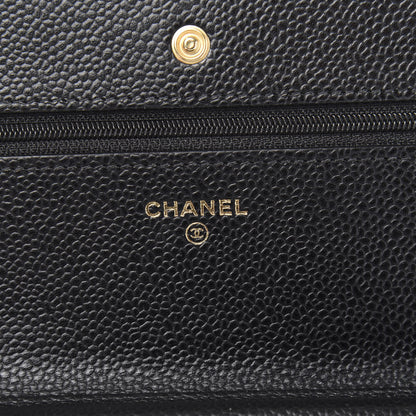 Chanel Caviar Quilted Wallet On Chain WOC Black 5 of 11