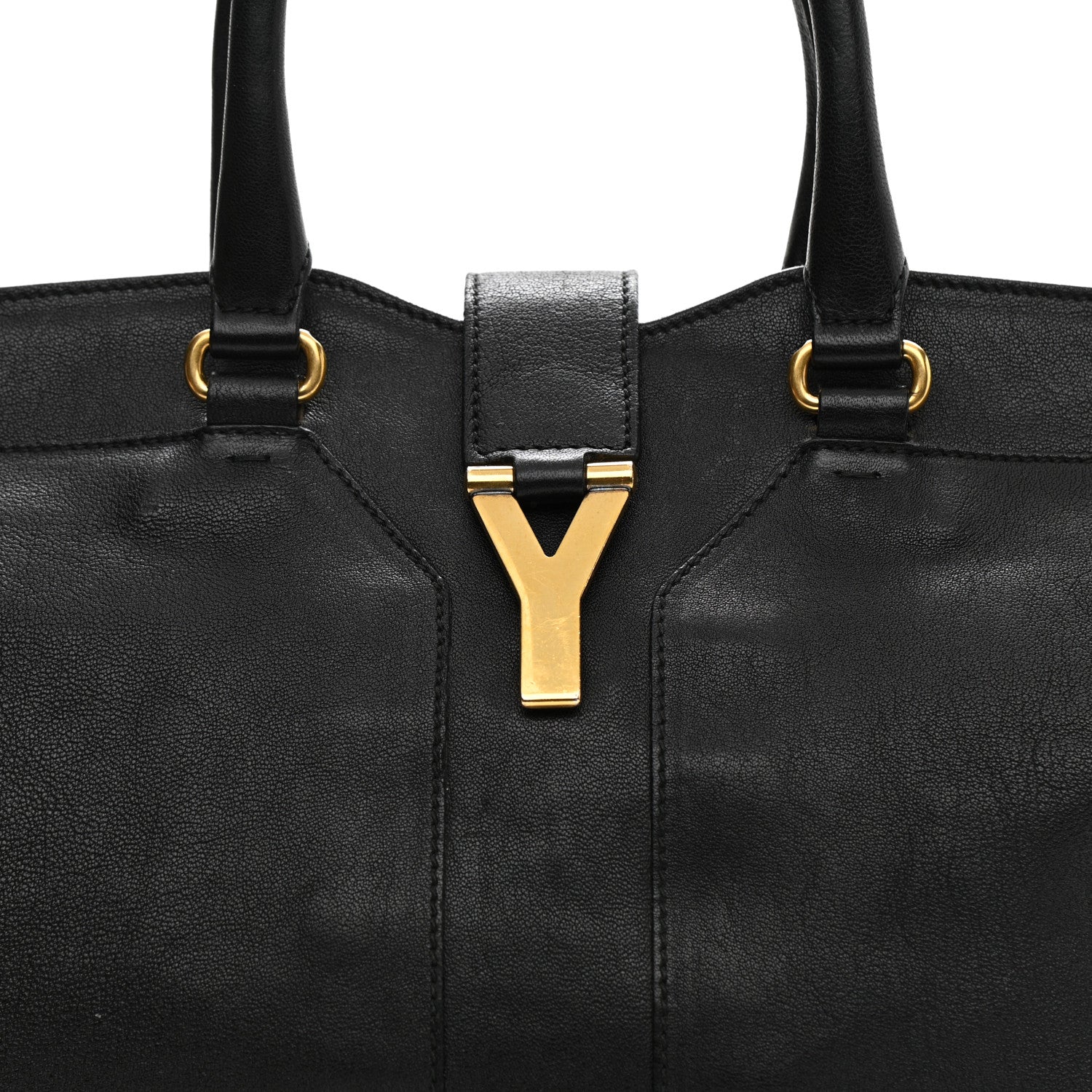 Saint Laurent Sheepskin Medium Cabas ChYc Black 8 of 16