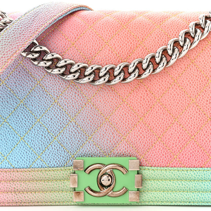 Chanel Caviar Quilted Medium Cuba Rainbow Boy Flap Multicolor 8 of 11