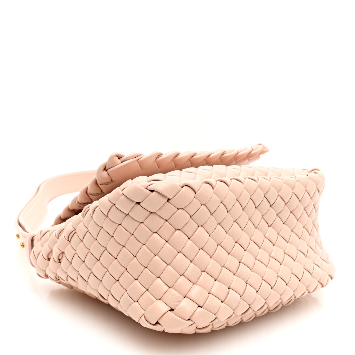 Bottega Veneta Nappa Intreccio Mini Cobble Shoulder Bag Lotus 4 of 10