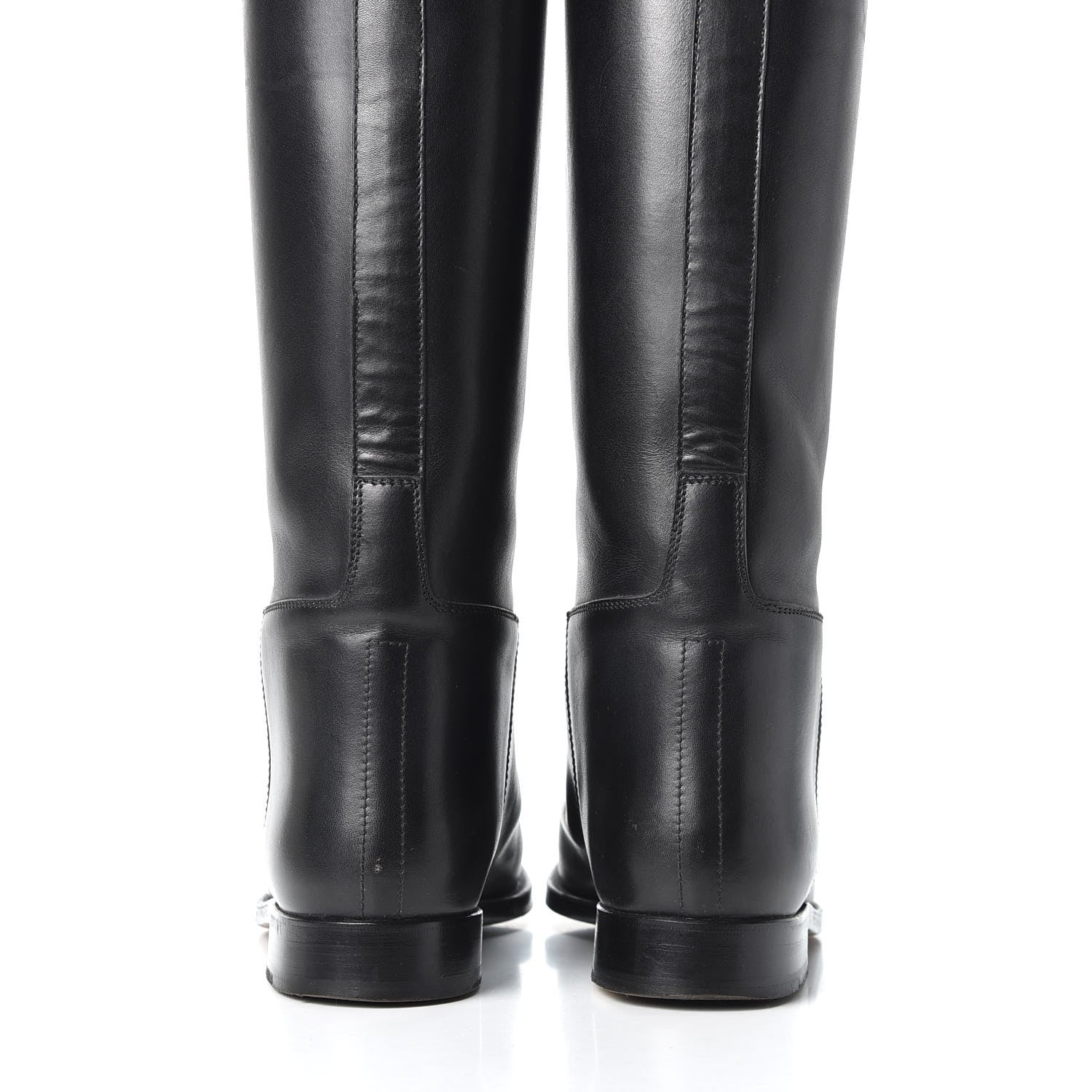 Hermes Box Kelly Jumping Boots 37.5 Black 7 of 9