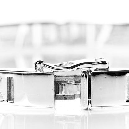Tiffany Sterling Silver Atlas Pierced Hinged Bangle Bracelet 5 of 6