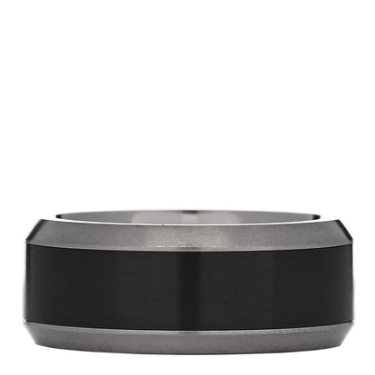 David Yurman Black Titanium 8.5mm Beveled Band Ring 54 7 3 of 4