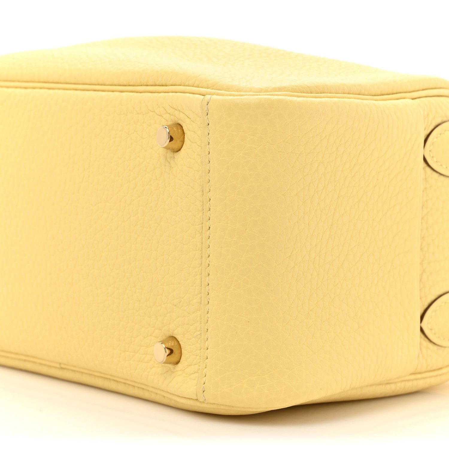 Hermes Taurillon Clemence Mini Lindy 20 Jaune Poussin 9 of 12