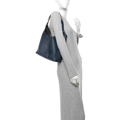 Chloe Grained Calfskin Small Marcie Hobo Bag Tapestry Blue 2 of 9