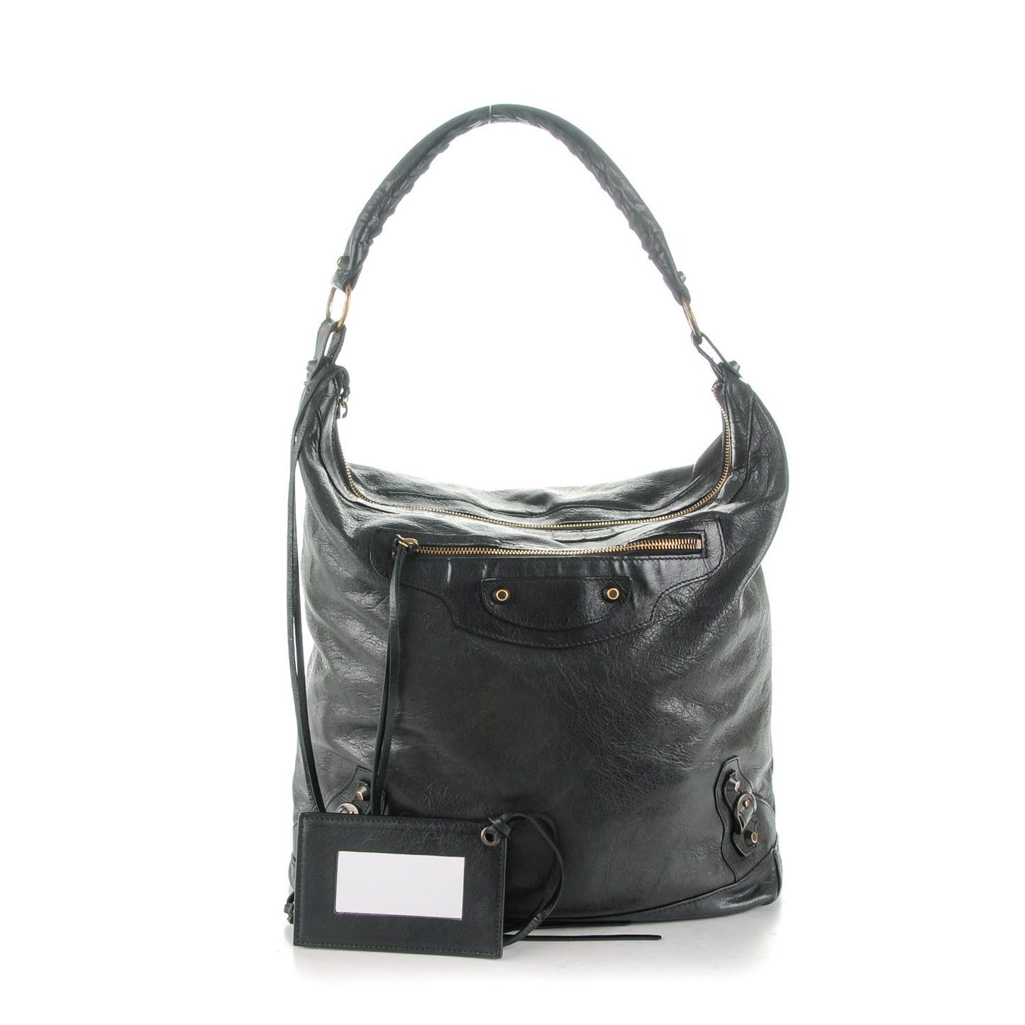 Agneau Classic Hardware Day Hobo Black