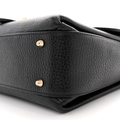 Gucci Dollar Calfskin Interlocking G Top Handle Shoulder Bag Black 10 of 12