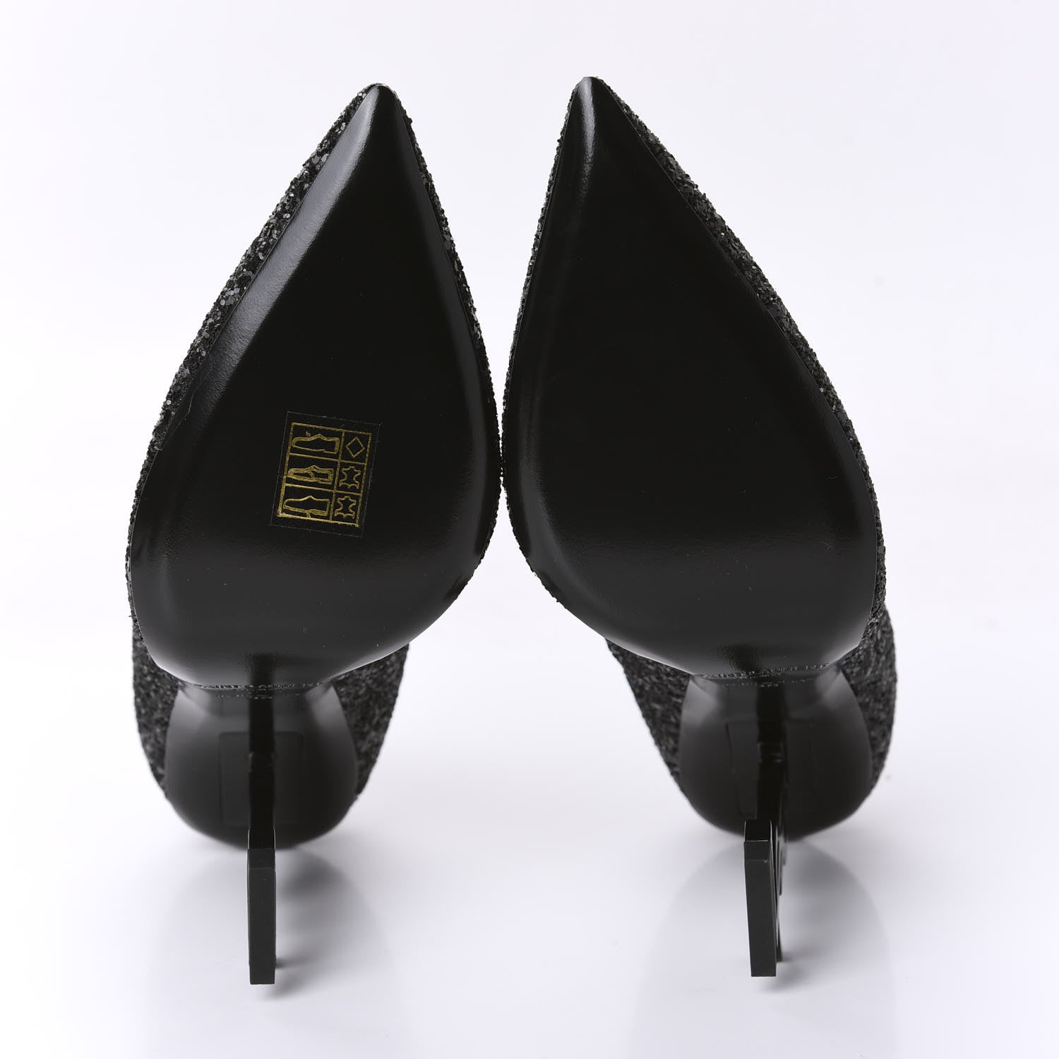 Saint Laurent Glitter Opyum 100 Pumps 38 Black 5 of 10
