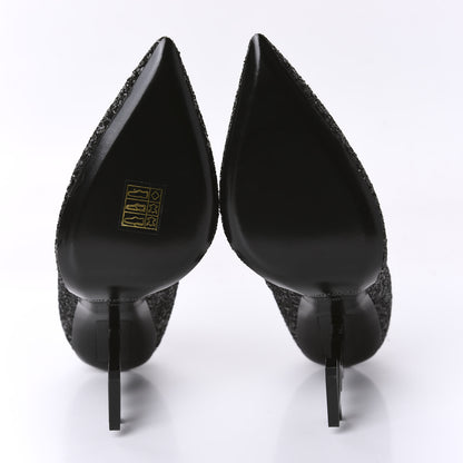 Saint Laurent Glitter Opyum 100 Pumps 38 Black 5 of 10