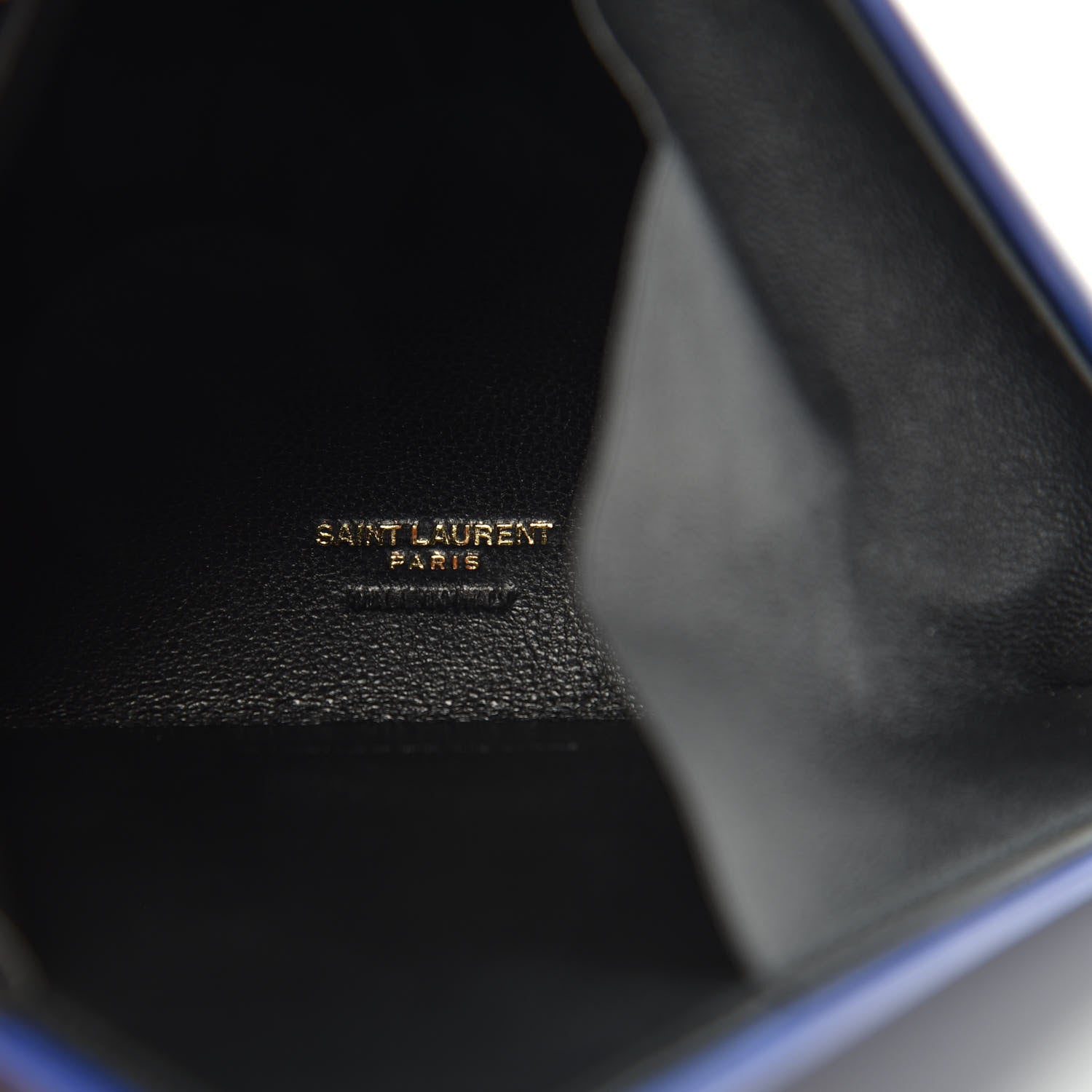 Saint Laurent Lambskin Pyramid Clutch Blue 10 of 10