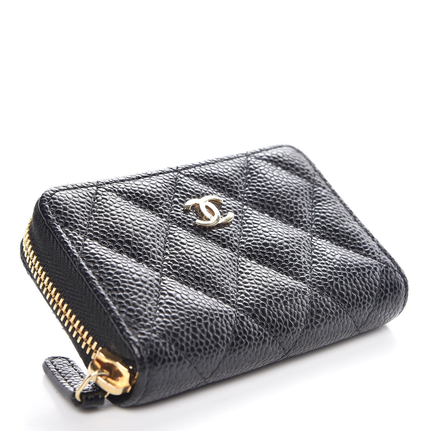 Chanel Caviar Quilted Zip Coin Purse Black 4 of 8