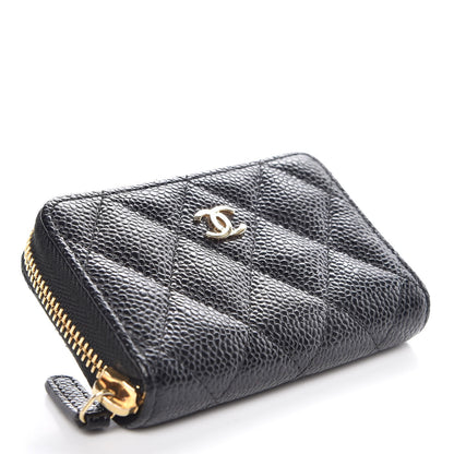 Chanel Caviar Quilted Zip Coin Purse Black 4 of 8