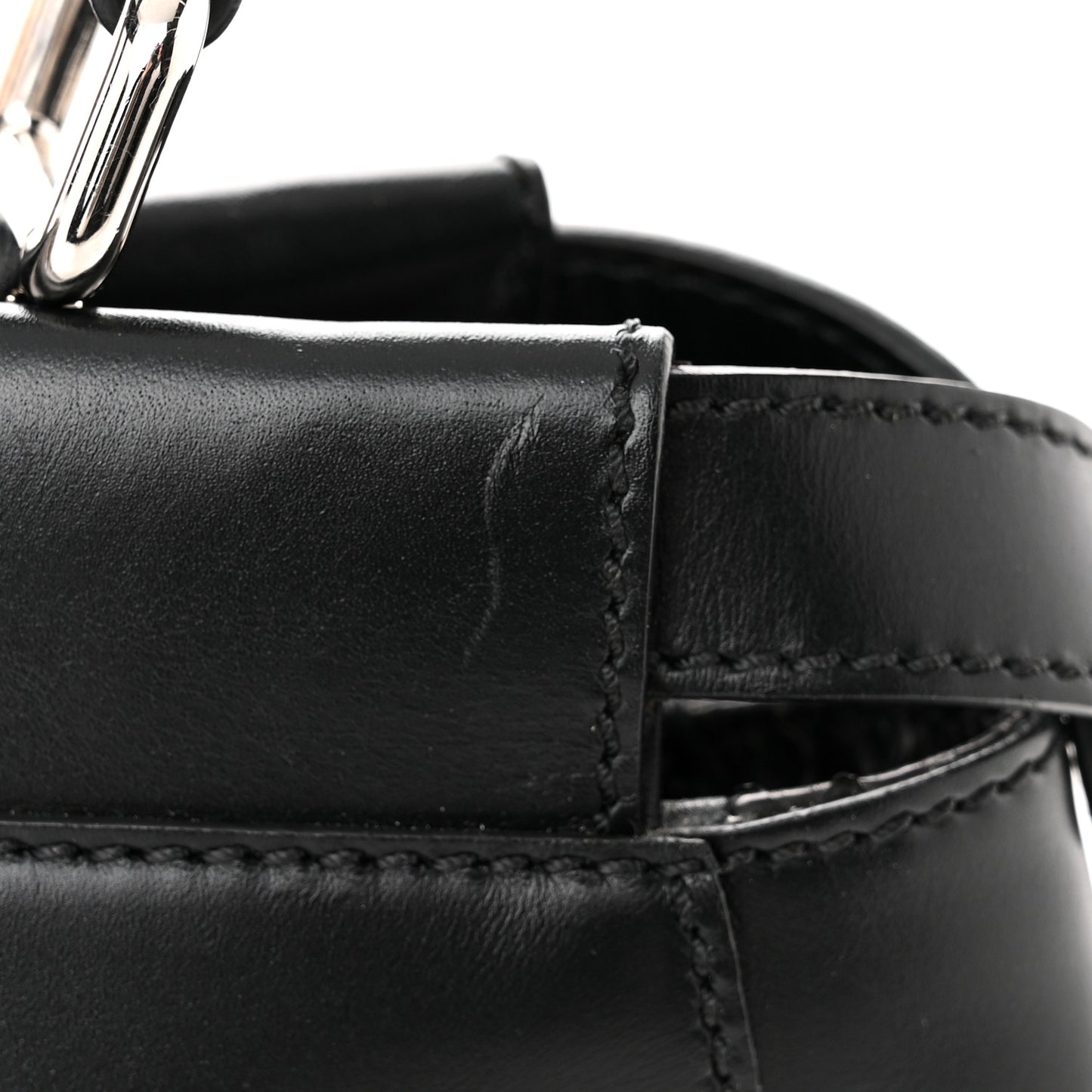 Vitello Seta Snakeskin Crocodile Monster Eyes Medium Peekaboo Iconic Satchel Black Girasole