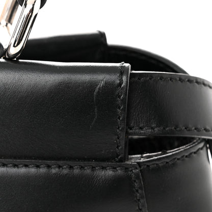 Fendi Vitello Seta Snakeskin Crocodile Monster Eyes Medium Peekaboo Iconic Satchel Black Girasole 12 of 12