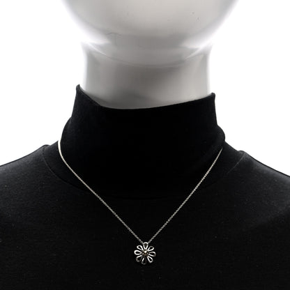 Tiffany Sterling Silver 18K Yellow Gold Daisy Pendant Necklace 2 of 4