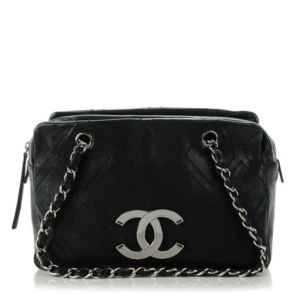 Chanel Calfskin Large Diamond Stitch Tote Black 1 of 7