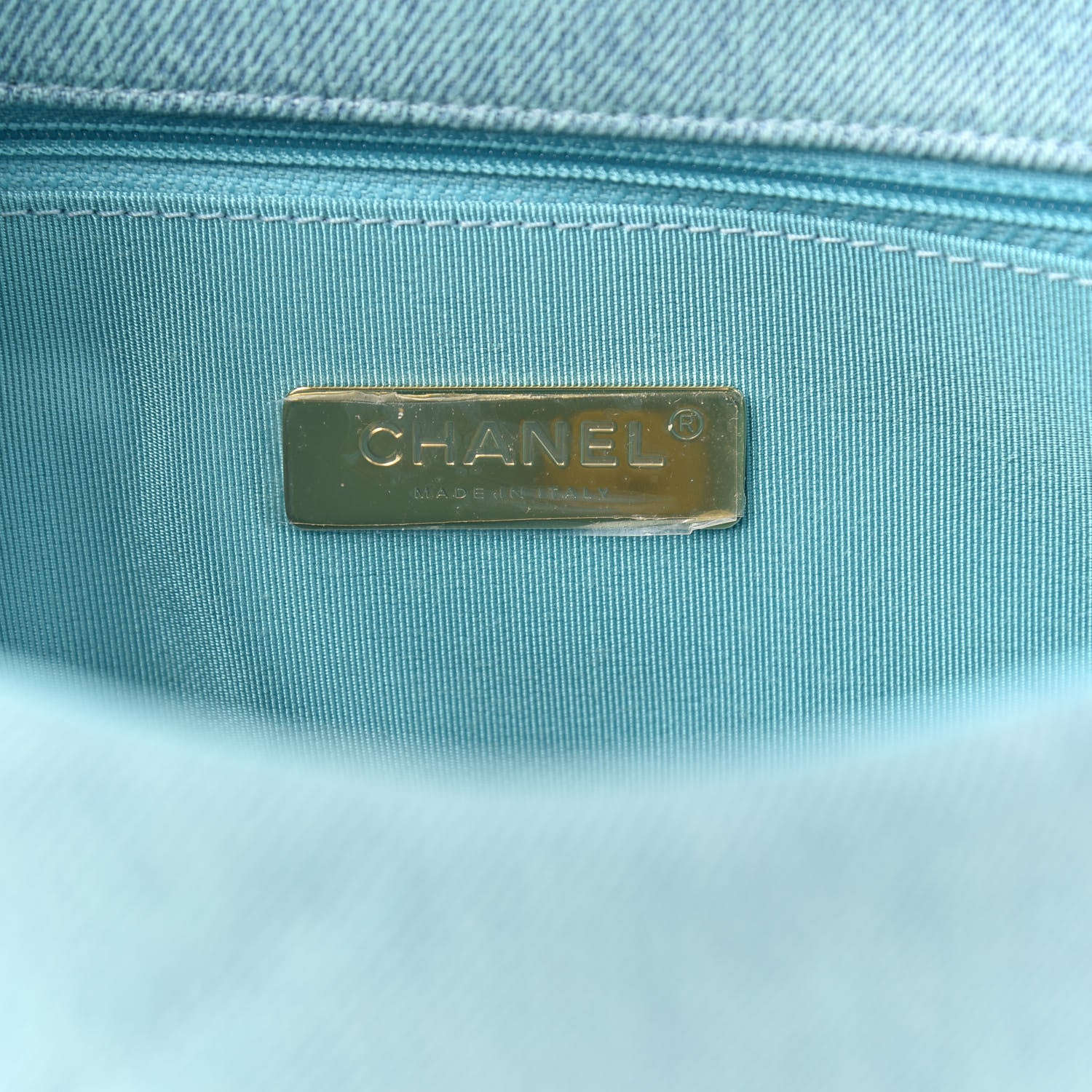 Chanel Denim Quilted Medium Chanel 19 Flap Neon Blue 6 of 10