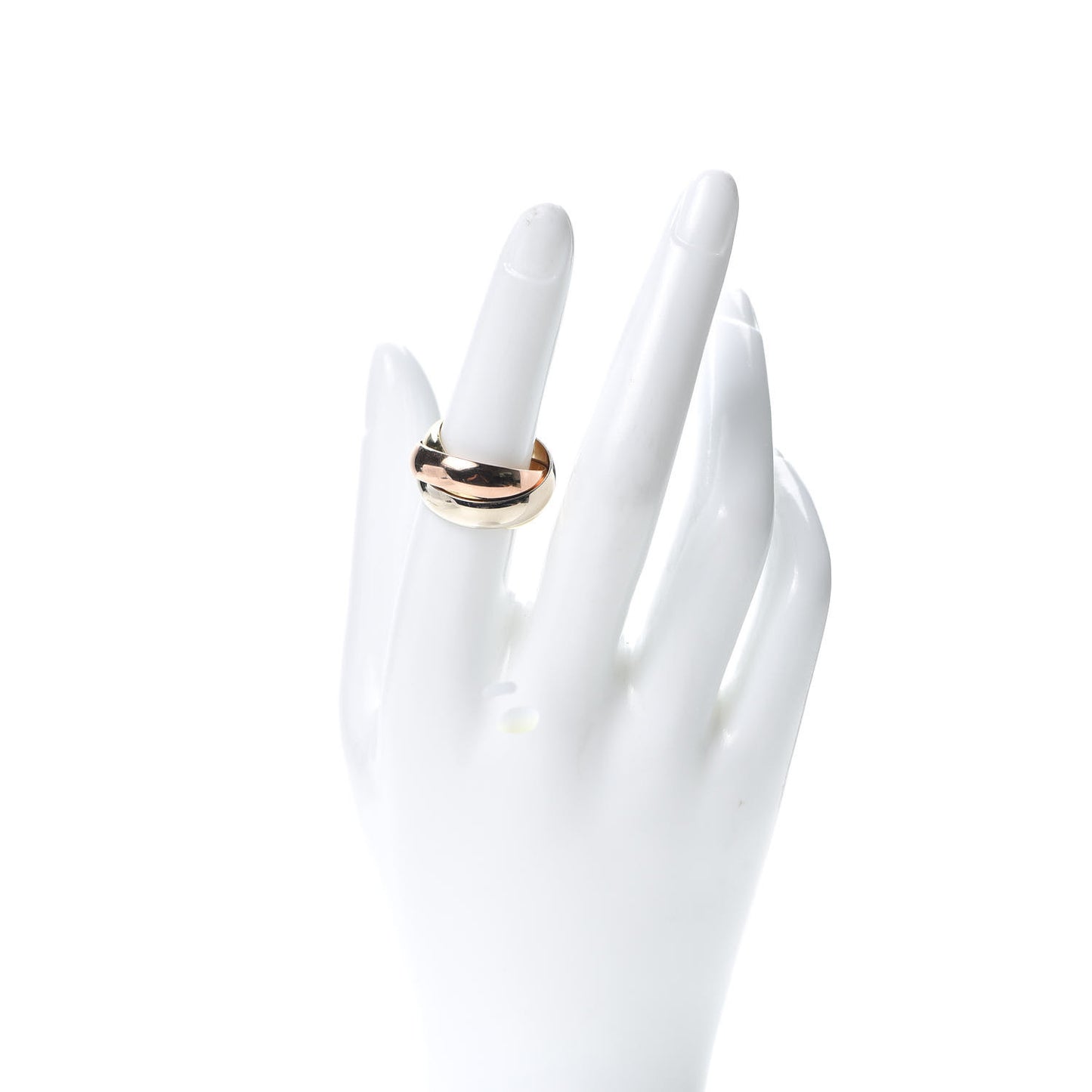18K Pink Yellow White Gold Large Trinity Ring 54 7