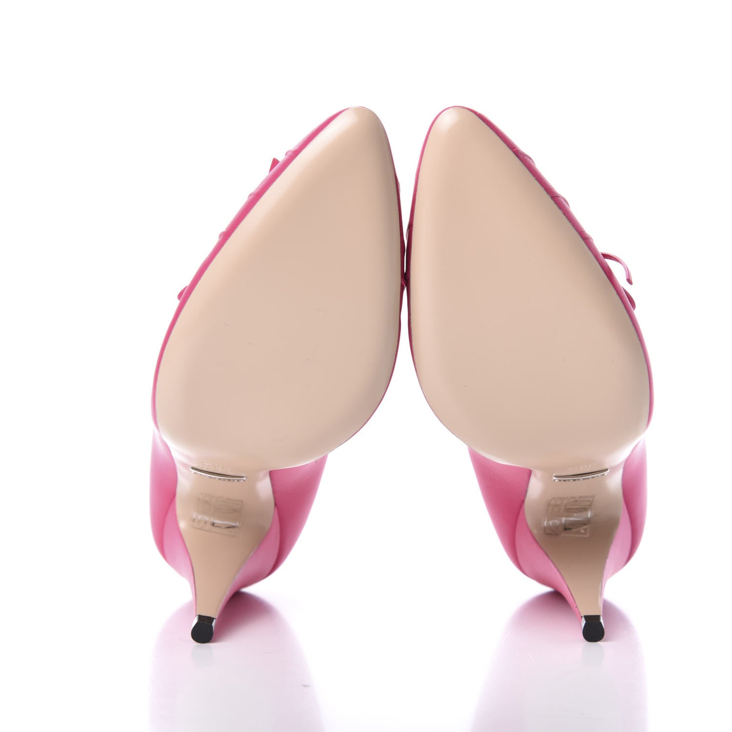 Gucci Nappa Bow High Heel Pumps 38.5 Bright Fuxia 5 of 10
