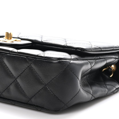 Chanel Lambskin Quilted Small Wenge Wood Flap Black 10 of 11