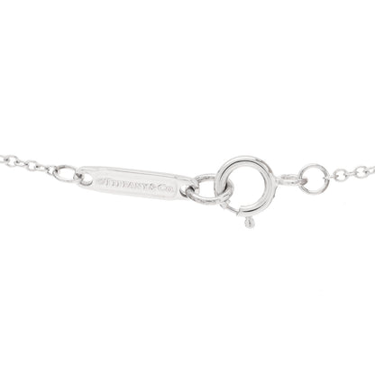 Tiffany 18K White Gold Diamond Metro Heart Pendant Necklace 3 of 4