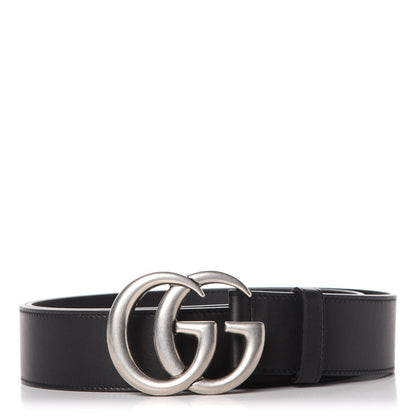 Gucci Moon Calfskin Nickel Double G 40mm Belt 105 42 Black 1 of 5