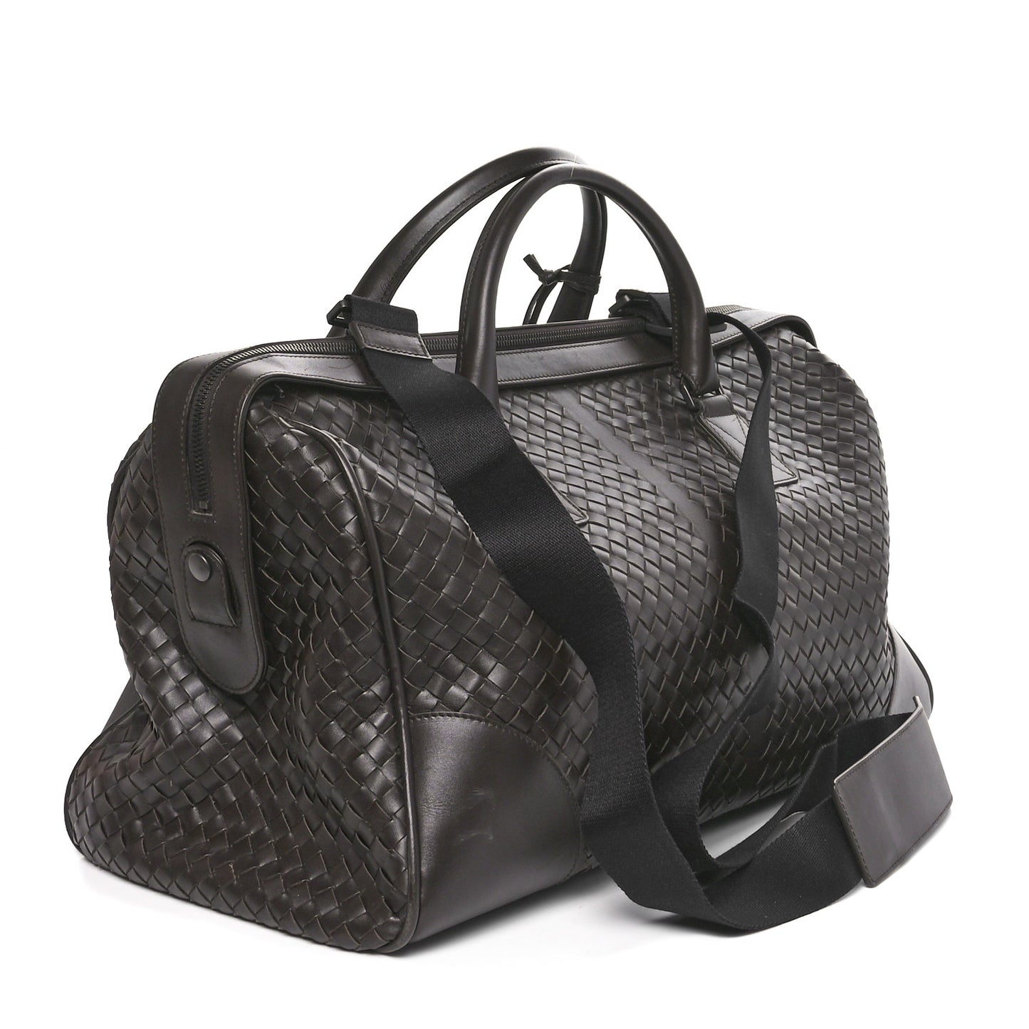 Nappa Intrecciato VN Large Duffel Ebano