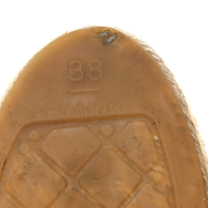 Chanel Laminated Goatskin CC Espadrilles 38 Silver 10 of 11