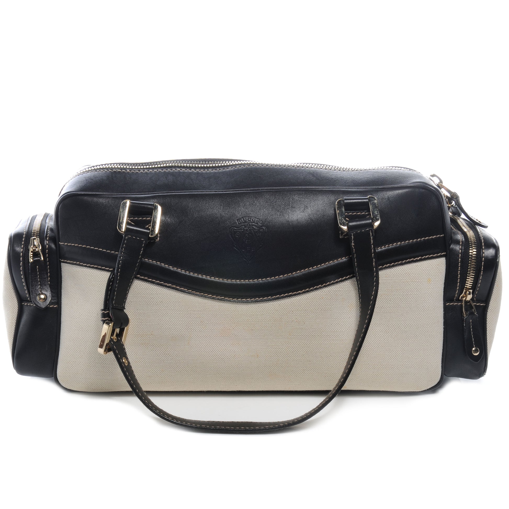 Gucci Canvas Crest Tote Black 1 of 8