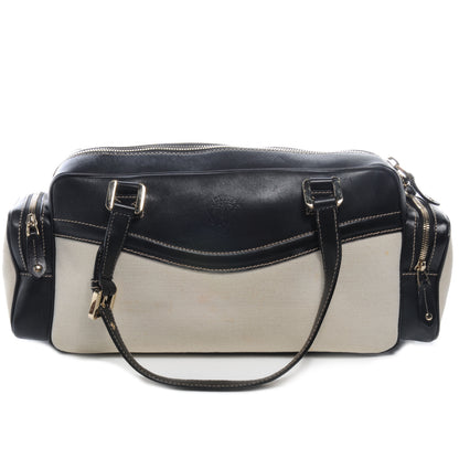 Gucci Canvas Crest Tote Black 1 of 8