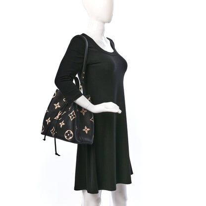 Louis Vuitton Empreinte Monogram Giant Neonoe MM Black Beige 2 of 12