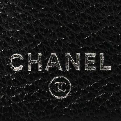 Chanel Metallic Calfskin Diamond Embossed Yen Wallet Grey 6 of 8