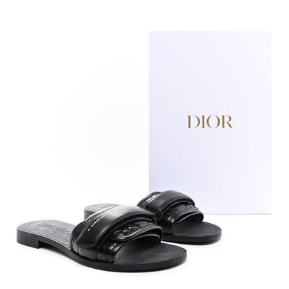 Christian Dior Calfskin Cannage Dio(r)evolution Slide Sandals 37 Black 9 of 9