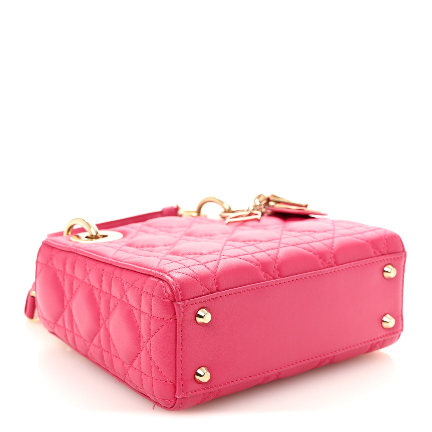 Christian Dior Lambskin Cannage Mini Lady Dior Pink 1879790