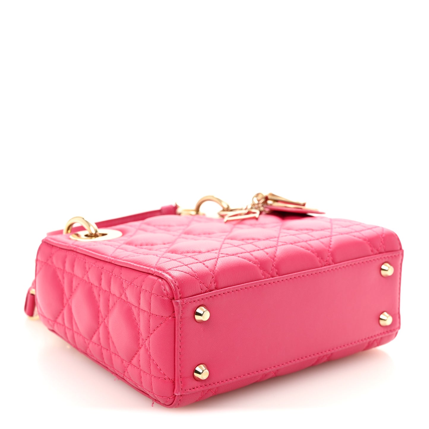 Lambskin Cannage Mini Lady Dior Pink