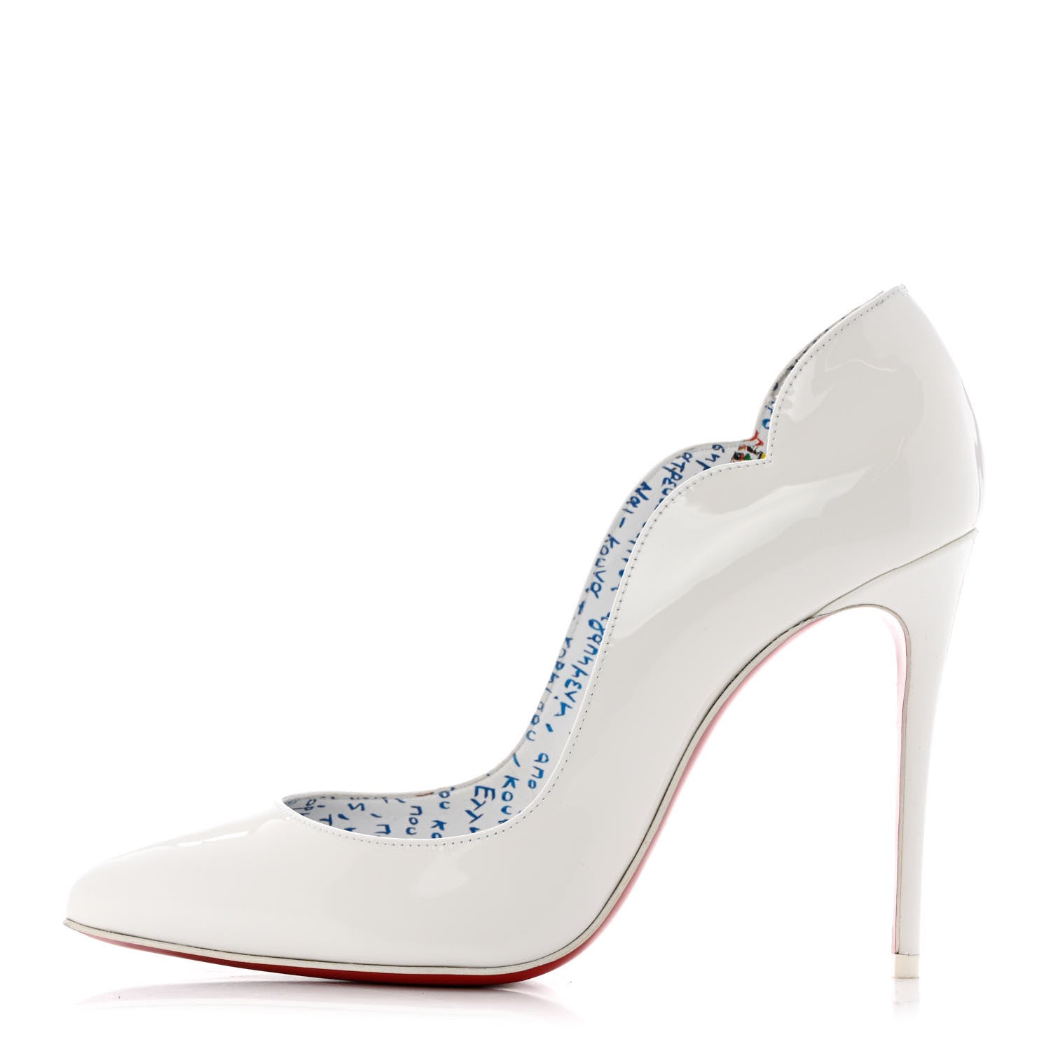 Christian Louboutin Patent Hot Chick 100 Pumps 36.5 White 1 of 9
