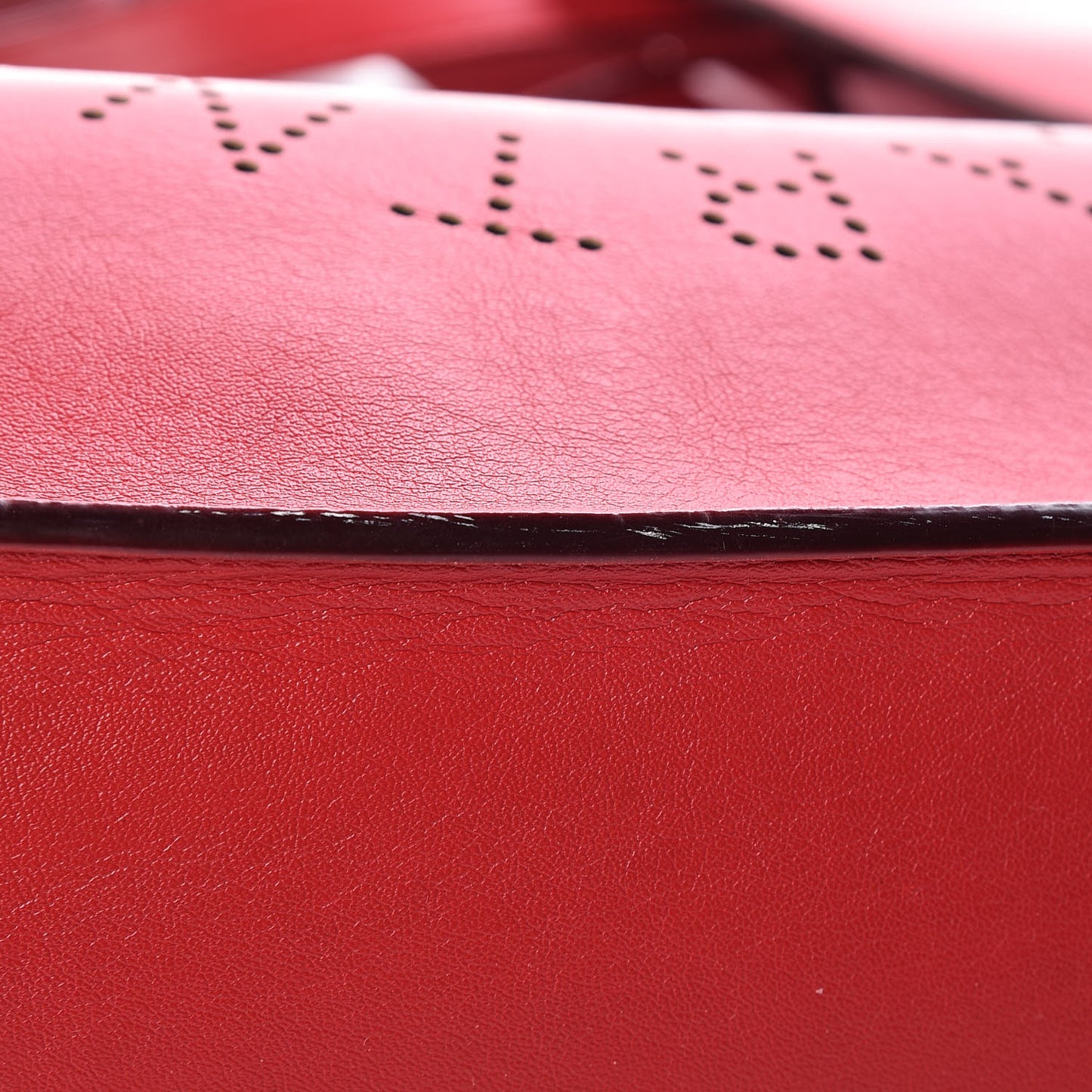 Eco Alter Nappa Perforated Crossbody Tote Lover Red