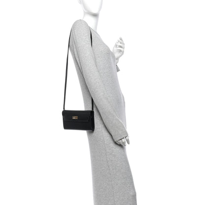Hermes Chevre Chamkila Kelly Wallet To Go Black 2 of 10
