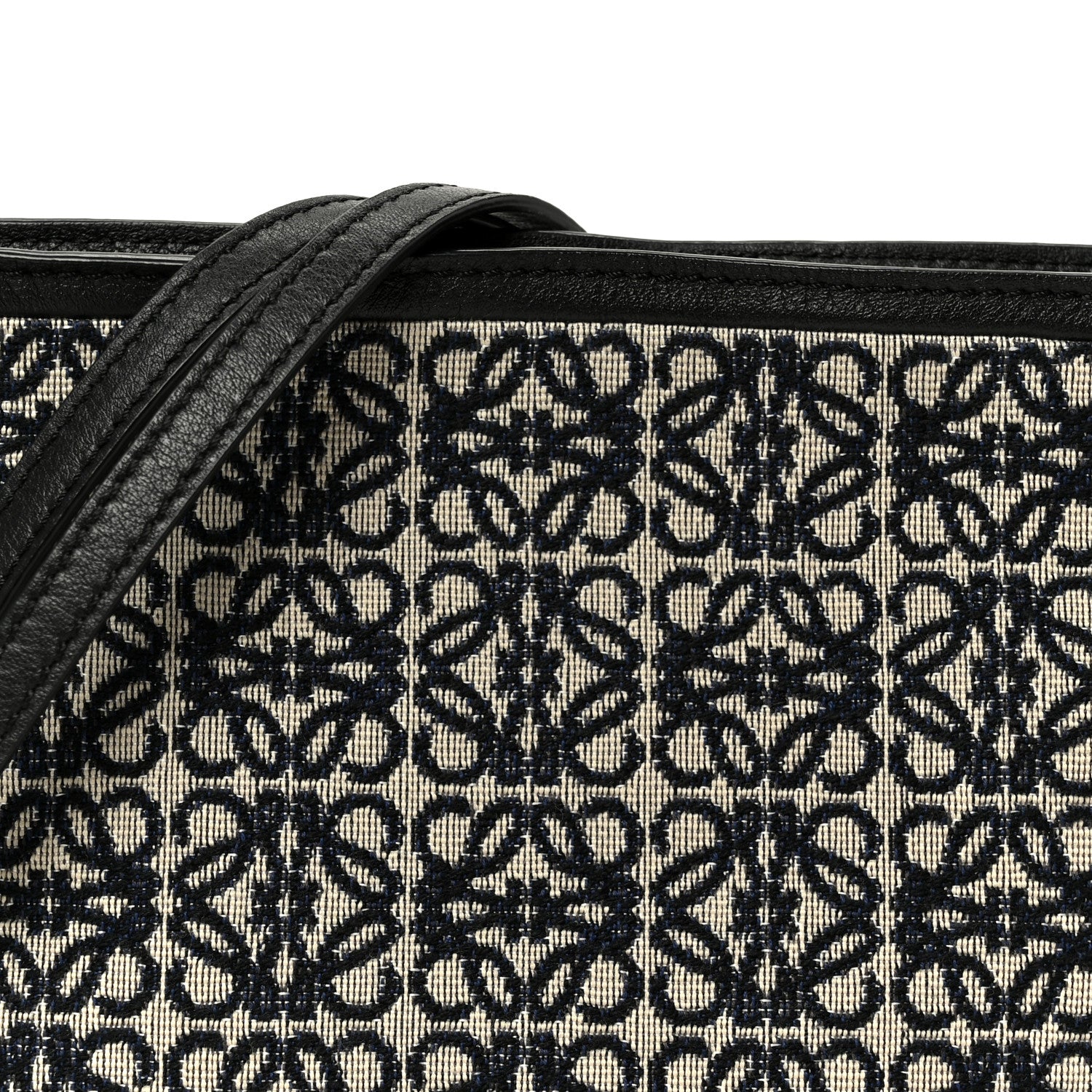 Loewe Jacquard Anagram Calfskin Mini Flamenco Knot Clutch Navy Black 8 of 11