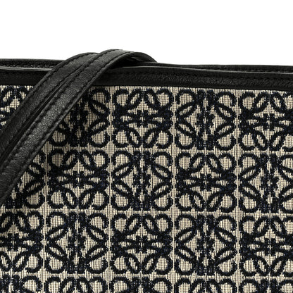Loewe Jacquard Anagram Calfskin Mini Flamenco Knot Clutch Navy Black 8 of 11