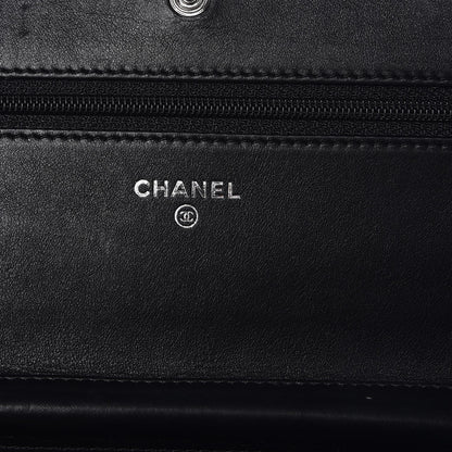 Chanel Calfskin Quilted Boy Wallet On Chain WOC So Black 6 of 9