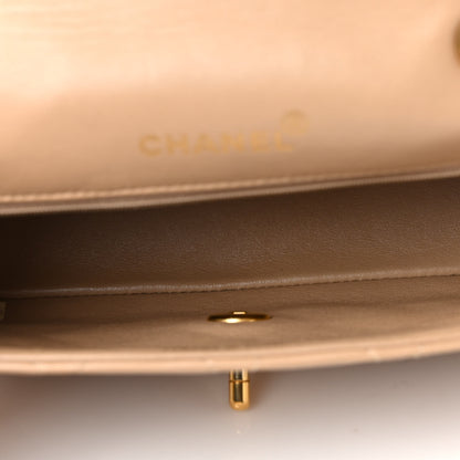 Chanel Lambskin Quilted Small Single Flap Beige 10 of 12