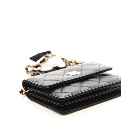 Chanel Lambskin Quilted My Chanel Lady Card Holder On Chain Black 9 of 11